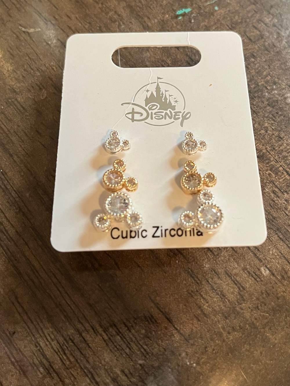 Disney 2025 Disney Parks Mickey Icon Cubic Zirconia Earrings - Gold & Silver
